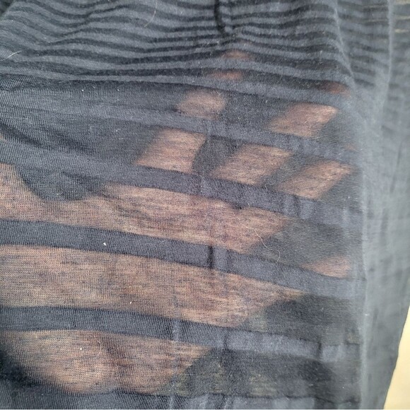 Armani Exchange Y2K See Through Sheer Bling Sequin Wing Short Sleeve T-Shirt S - Picture 5 of 7